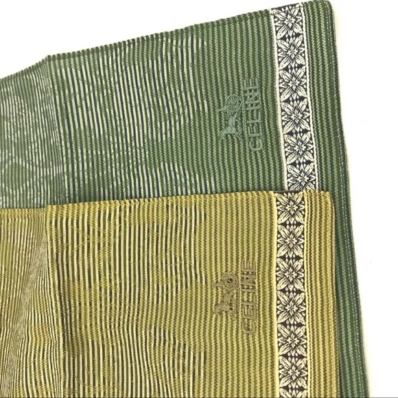 CELINE MultiColor Handkerchief 2 Pieces Set /6R1052 - Picture 8 of 8